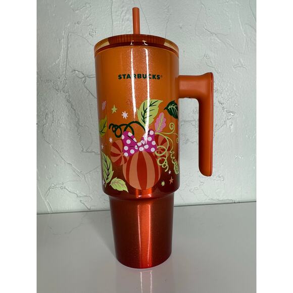Disney Parks x Starbucks Mickey Pumpkin PSL Handle Tumbler 2025 - Picture 1 of 4